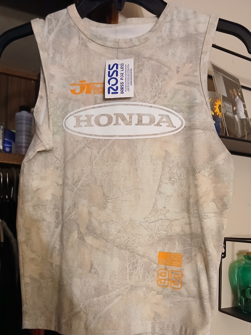 Honda Women's Beige Camo Tank Top